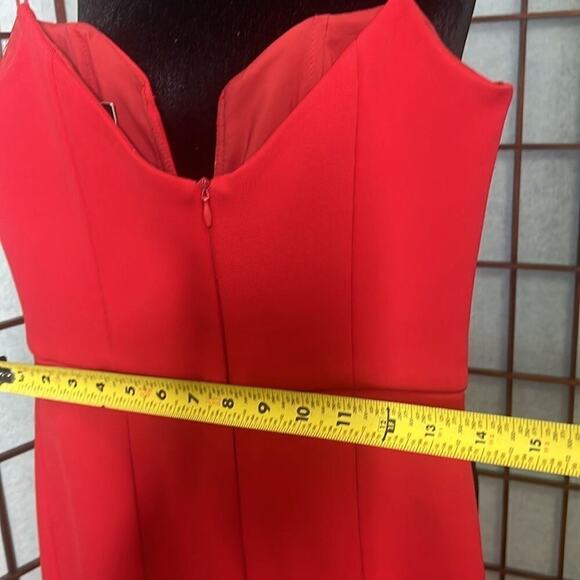 NICHOLAS BANDAGE NWT FLIP HEM BRA RED DRESS SIZE 2 - Picture 9 of 12